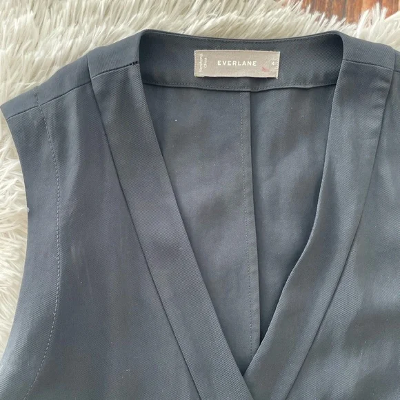 Everlane Black Japanese GoWeave Wrap Dress